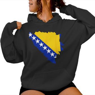 Bosnien Flagge Bosnische Farbenarajevo Frauen Männer Bih Kapuzenpullover für Damen - Seseable