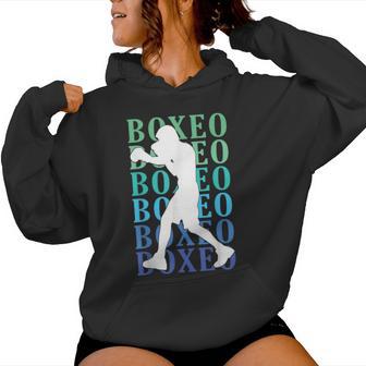 Boxeo Me Llama Boxing Boxeador Atleta Chico Niño Retro Sudadera con capucha para mujer - Regaloses