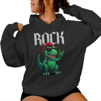 Cadeau De Musique Punk Rock Dinosaure Punk Rock Pour Hommes S Enfants Sweat à capuche femme - Cadeauxyz