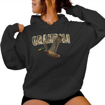 Camouflage Vintage Mallard Duck Retro Camo Hunting Grandma Women Hoodie - Thegiftio UK