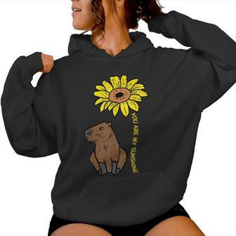 Capybara Sunflower You Are My Sunshine Capy Girls Kids Women Hoodie - Thegiftio UK