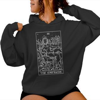 Carta Del Tarot Del Empress Cuello Sudadera con capucha para mujer - Regaloses