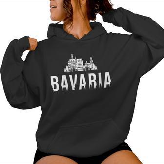 Castillo Y Bosque De Neuschwanstein Recuerdo De Baviera Alemania Cuello Sudadera con capucha para mujer - Regaloses