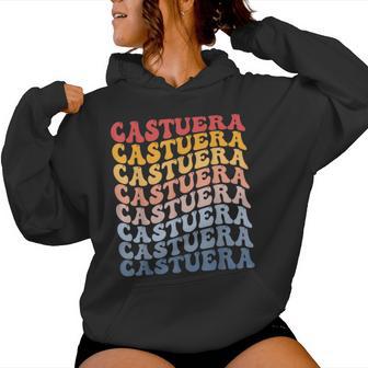 Castuera City Groovy Retro Sudadera con capucha para mujer - Regaloses