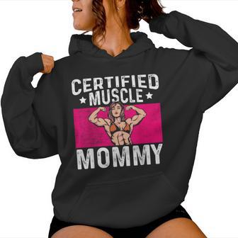Certificado Muscle Mommy Bodybuilder Día De La Madre Gimnasio Sudadera con capucha para mujer - Regaloses
