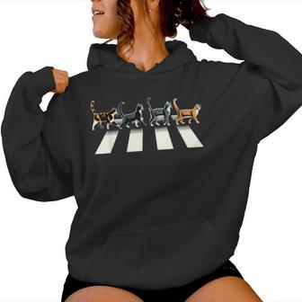 Chat Rétro Rock And Roll Musique Cadeau Homme Enfant Chat Drôle Sweat à capuche femme - Cadeauxyz