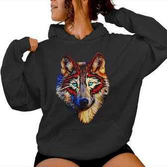 Chemise Pour Homme Et Motif Loup Indien Sweat à capuche femme - Cadeauxyz
