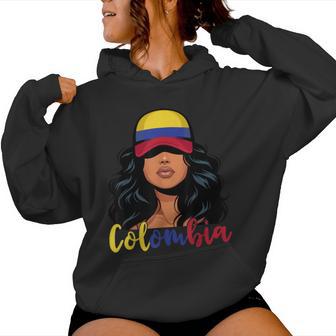 Chica Colombiana Bandera Colombia Orgullosa Colombiana Sudadera con capucha para mujer - Regaloses