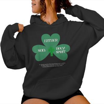 Christian St Patrick's Day Religious Trinity Clover Leaf God Women Hoodie - Thegiftio
