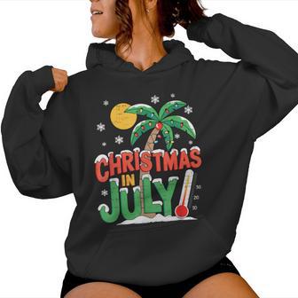 Christmas In July Summer Xmas Beach Vacation Kids Women Hoodie - Thegiftio UK