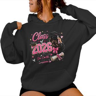 Class Of 2026 Pink Graduate Girl She Did Women Hoodie - Monsterry