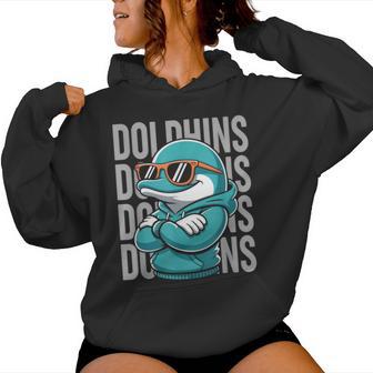 Cool Dolphin For Boys Girls Kids Women Hoodie - Thegiftio UK