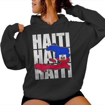 Cool Happy Haitian Flag Day Haiti Map Pride Kids Women Hoodie - Thegiftio