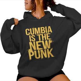 Cumbia Es El Nuevo Punk Bold Cuello Sudadera con capucha para mujer - Regaloses