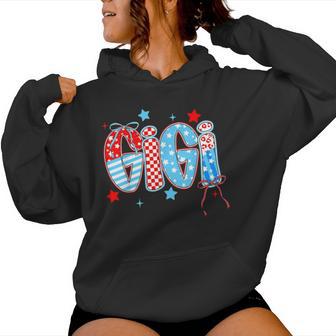 Cute 4Th Of July Gigi Checkered Memorial Day Women Hoodie - Thegiftio UK
