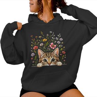 Cute Cat Flower Women Hoodie - Thegiftio
