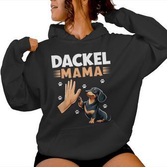 Dackel Mama Rauhaardackel Teckel Hund Lustiges Motiv Kapuzenpullover für Damen - Seseable