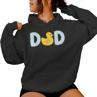 Dad Of The Birthday Duck Rubber Duck 1St Family Matching Women Hoodie - Thegiftio UK