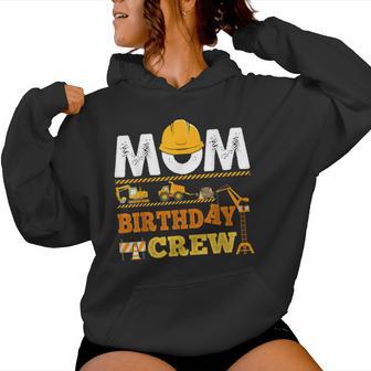 Dad Mom Birthday Crew Construction Excavator Kids Family Women Hoodie - Thegiftio UK