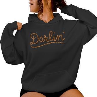 Darlin' Western Country Girl Women Hoodie - Monsterry
