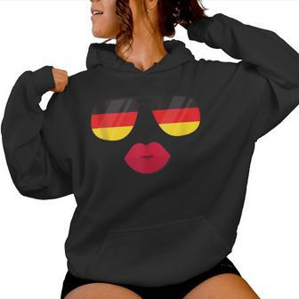 Divertida Bandera Alemania Deutschland Flagge Alemana In Mangas Sudadera con capucha para mujer - Regaloses