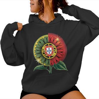 Drapeau Portugal Tournesol Portugal Sweat à capuche femme - Cadeauxyz
