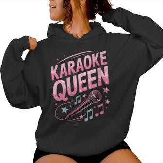 Drôle Karaoké Queen Chantant Les Amateurs De Musique Sweat à capuche femme - Cadeauxyz