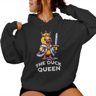 Duck Queen Citation Humoristique Amoureux De Canard En Caoutchouc Sweat à capuche femme - Cadeauxyz