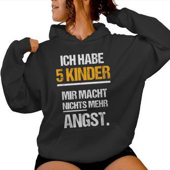 Eltern 5 Kinderpruch Lustigater Mutter Papa Mama Kapuzenpullover für Damen - Seseable