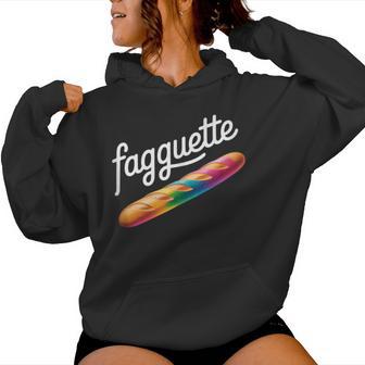 Fagquette Rainbow Bread Humorous Lgbtq Pride Bakery Women Hoodie - Thegiftio UK