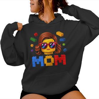 Family Mom Master Builder Building Bricks Blocks Women Hoodie | Seseable UK