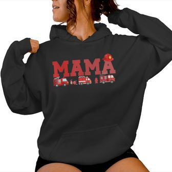 Fire Truck Mama Firefighter Birthday Women Hoodie | Seseable UK