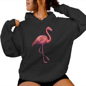 Flamingo Pink Animal Bird Summer Women Hoodie - Monsterry