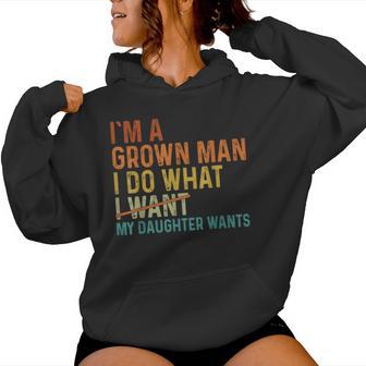 Dad I Do What My Daughter Girl Daddy Papa Fathers Day Women Hoodie - Thegiftio UK