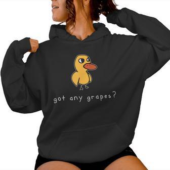 Duck Got Any Grapes Summer Humor Women Hoodie - Thegiftio UK