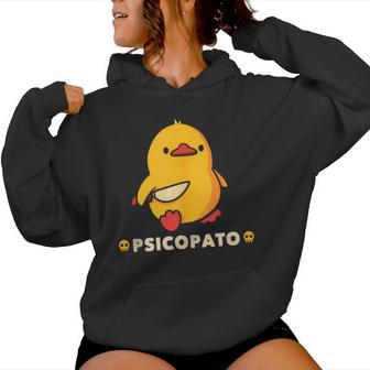 Psicopatos Pato Animales Hombres Es In Mangas Sudadera con capucha para mujer - Regaloses
