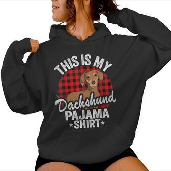 Wiener Dog Doxie Mom Dogs This Is My Dachshund Pijama Sudadera con capucha para mujer - Regaloses
