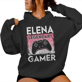 Gaming Personalizado Nombre Elena Legendary Gamer Girl Sudadera con capucha para mujer - Regaloses