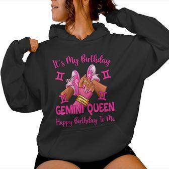 Gemini Queen It's My Birthday Sneakers Zodiac Women Hoodie - Thegiftio UK