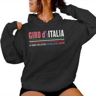 Giro D Italia La Carrera Ciclista Más Bella Del Mundo Italiano Cuello Sudadera con capucha para mujer - Regaloses