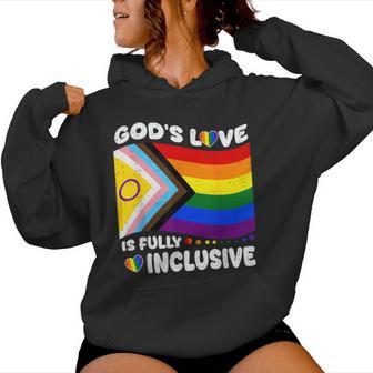 Gods Love Fully Inclusive Rainbow Lgbtq Gay Pride Christian Women Hoodie - Monsterry