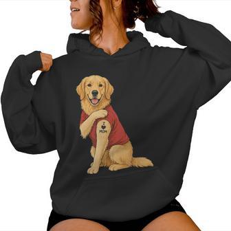 Golden Retriever I Love Mom Mother's Day Dog Lover Women Hoodie - Monsterry