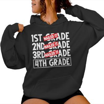 Goodbye 3Rd Grade Nailed It Graduation Hello 4Th Grade Women Hoodie - Thegiftio UK