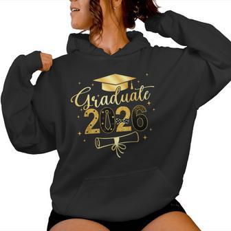 Graduate 2026 Gold Class Of 2026 Graduation Kids Women Hoodie - Thegiftio UK
