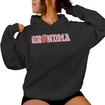 Grandma Of The Berry Sweet Birthday Strawberry Girls Family Women Hoodie - Thegiftio UK