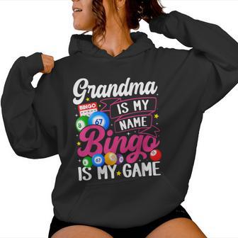 Grandma Bingo Player Bingo Quote Women Hoodie - Thegiftio