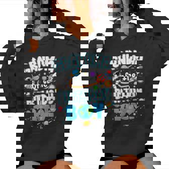 Grandma Of The Birthday Boy Astronaut Family Space Planets Women Hoodie | Seseable UK