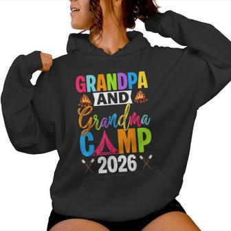 Grandpa And Grandma Camp 2026 Grandparents Camping Vacation Women Hoodie - Thegiftio UK