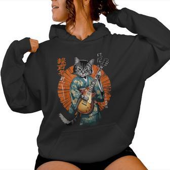 Graphique Amusant Avec Chat Jouant De La Guitare Pour Homme Et Sweat à capuche femme - Cadeauxyz