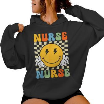 Groovy Nurse For Smile Face Nursing Women Hoodie - Thegiftio UK